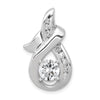 14k White Gold Peg-set VS Diamond Semi-Mount Slide Fits up to 6mm Regular/8mm Fancy or Reversible Omega