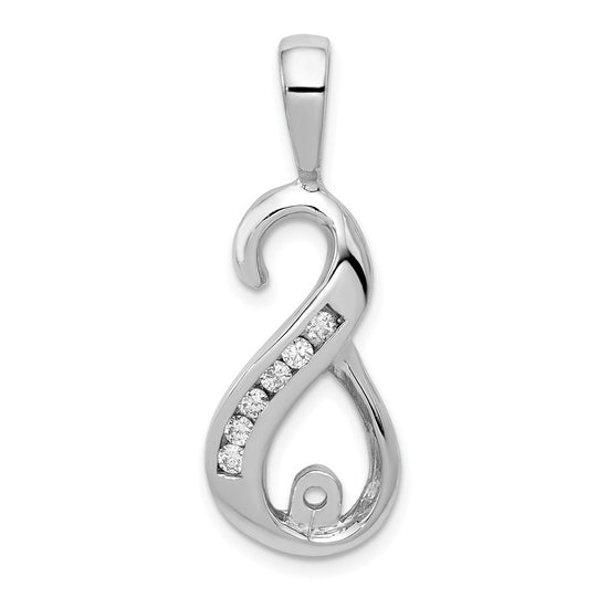 Gold Polished Diamond Slide Pendant