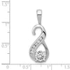 Gold Polished Diamond Slide Pendant
