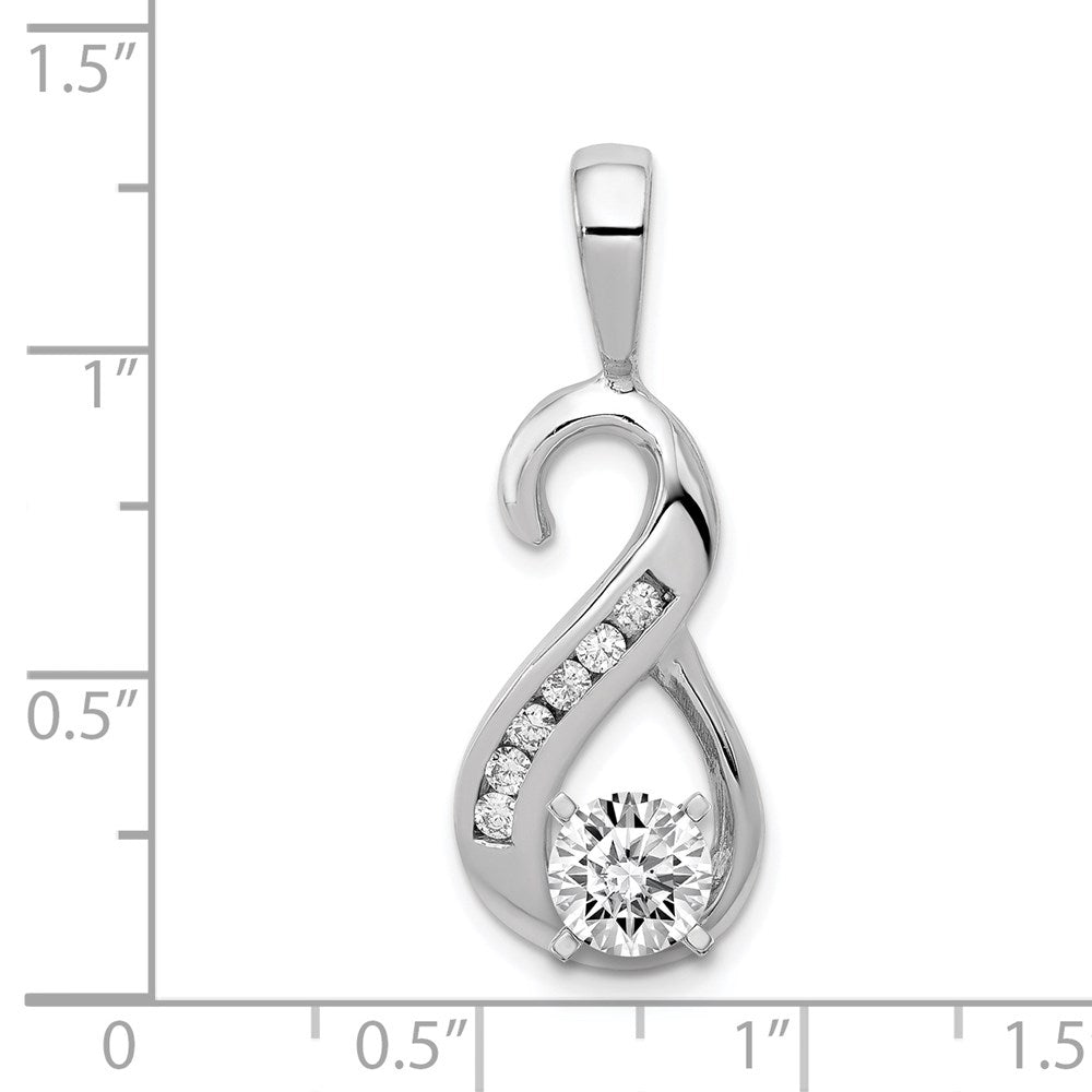 Gold Polished Diamond Slide Pendant