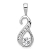Gold Polished Diamond Slide Pendant