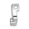 14k White Gold Holds 4mm Stone Teardrop Chain Slide Mounting