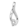 14k White Gold Holds 4.5mm Stone Fancy Slide Mounting Fits up to 2mm Regular/6mm Fancy or Reversible Omega