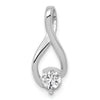 14k White Gold Holds 5mm Stone Fancy Slide Mounting Fits up to 2mm Regular/6mm Fancy or Reversible Omega