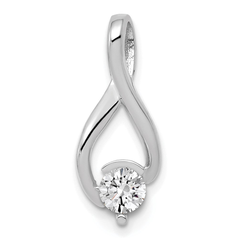 14k White Gold Holds 5mm Stone Fancy Slide Mounting Fits up to 2mm Regular/6mm Fancy or Reversible Omega