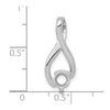 14k White Gold Holds 5mm Stone Fancy Slide Mounting Fits up to 2mm Regular/6mm Fancy or Reversible Omega
