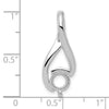 14k White Gold Holds 6.5mm Stone Fancy Slide Mounting Fits up to 3mm Regular/6mm Fancy or Reversible Omega