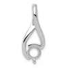 14k White Gold Holds 6.5mm Stone Fancy Slide Mounting Fits up to 3mm Regular/6mm Fancy or Reversible Omega