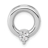 14k White Gold Holds 4mm Stone Circle Chain Slide Mounting