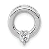 14k White Gold Holds 4.4mm Stone Circle Chain Slide Mounting
