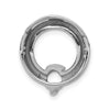 14k White Gold Holds 5mm Stone Circle Chain Slide Mounting