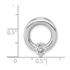 14k White Gold Holds 5mm Stone Circle Chain Slide Mounting