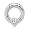14k White Gold Holds 5mm Stone Circle Chain Slide Mounting