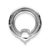 14k White Gold Holds 5.8mm Stone Circle Chain Slide Mounting