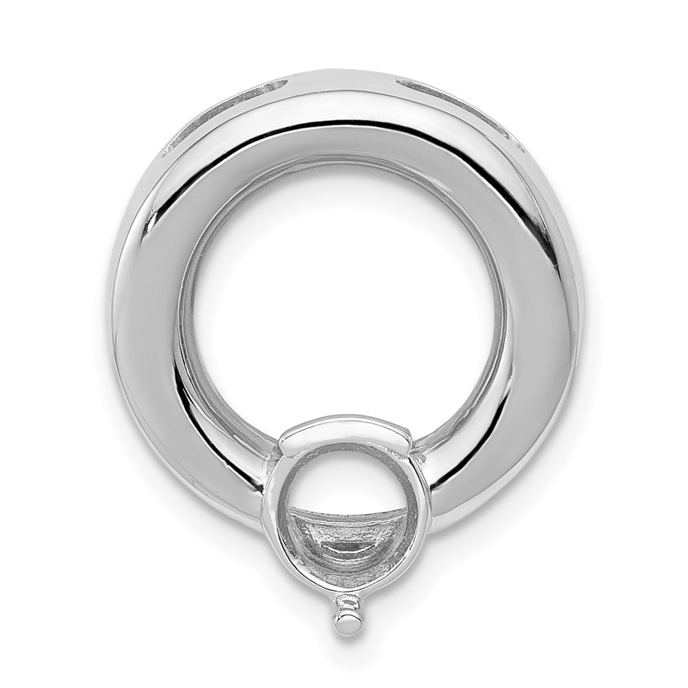 14k White Gold Holds 5.8mm Stone Circle Chain Slide Mounting