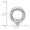 14k White Gold Holds 5.8mm Stone Circle Chain Slide Mounting