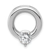 14k White Gold Holds 5.8mm Stone Circle Chain Slide Mounting