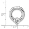 14k White Gold Holds 6.5mm Stone Circle Chain Slide Mounting