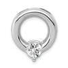 14k White Gold Holds 6.5mm Stone Circle Chain Slide Mounting