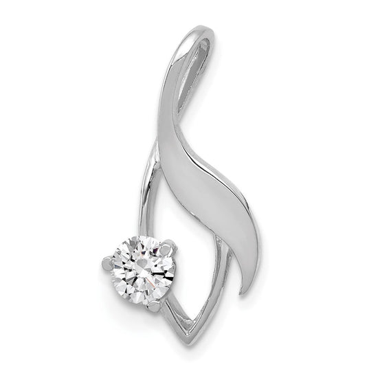 14k White Gold Holds 4mm Stone Fancy Slide Mounting Fits up to 2mm Regular/6mm Fancy or Reversible Omega