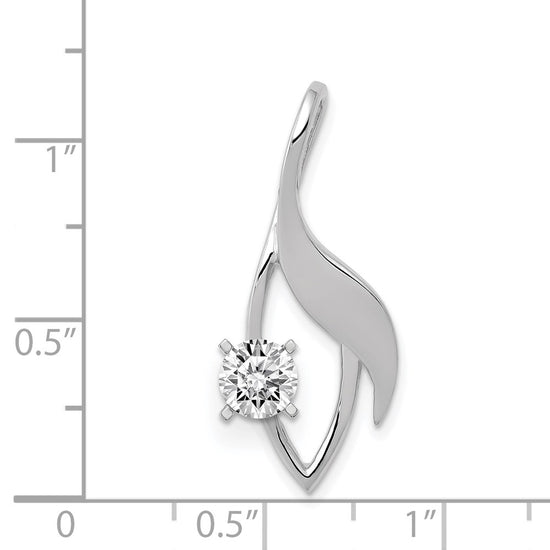 14k White Gold Peg-Set Fancy Slide Mounting Fits up to 3mm Regular/6mm Fancy or Reversible Omega