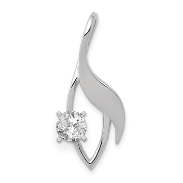 14k White Gold Peg-Set Fancy Slide Mounting Fits up to 3mm Regular/6mm Fancy or Reversible Omega