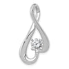 14k White Gold Fancy Peg-Set Diamond Slide Mounting Fits up to 6mm Regular/Fancy/Reversible Omega