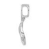 14k White Gold Peg-Set Fancy Slide Mounting Fits up to 4mm Regular/6mm Fancy or Reversible Omega