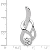 14k White Gold Peg-Set Fancy Slide Mounting Fits up to 4mm Regular/6mm Fancy or Reversible Omega
