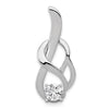 14k White Gold Peg-Set Fancy Slide Mounting Fits up to 4mm Regular/6mm Fancy or Reversible Omega