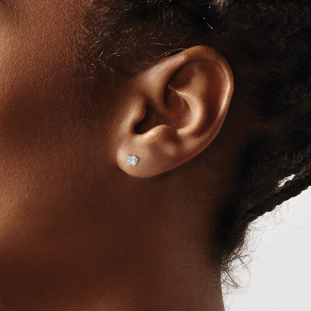 14k Princess-cut Diamond Stud Earrings