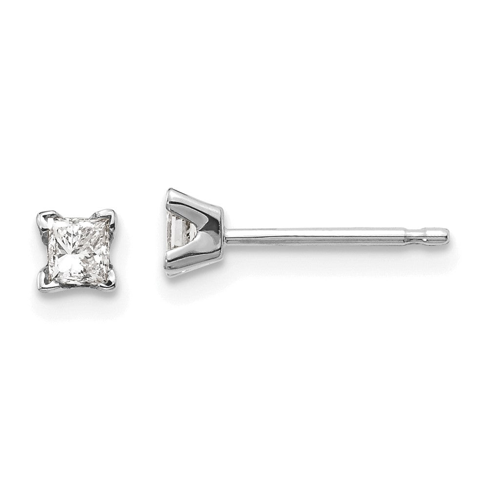 14k Princess-cut Diamond Stud Earrings