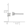 14k Princess-cut Diamond Stud Earrings