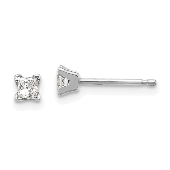 14k Princess-cut Diamond Stud Earrings