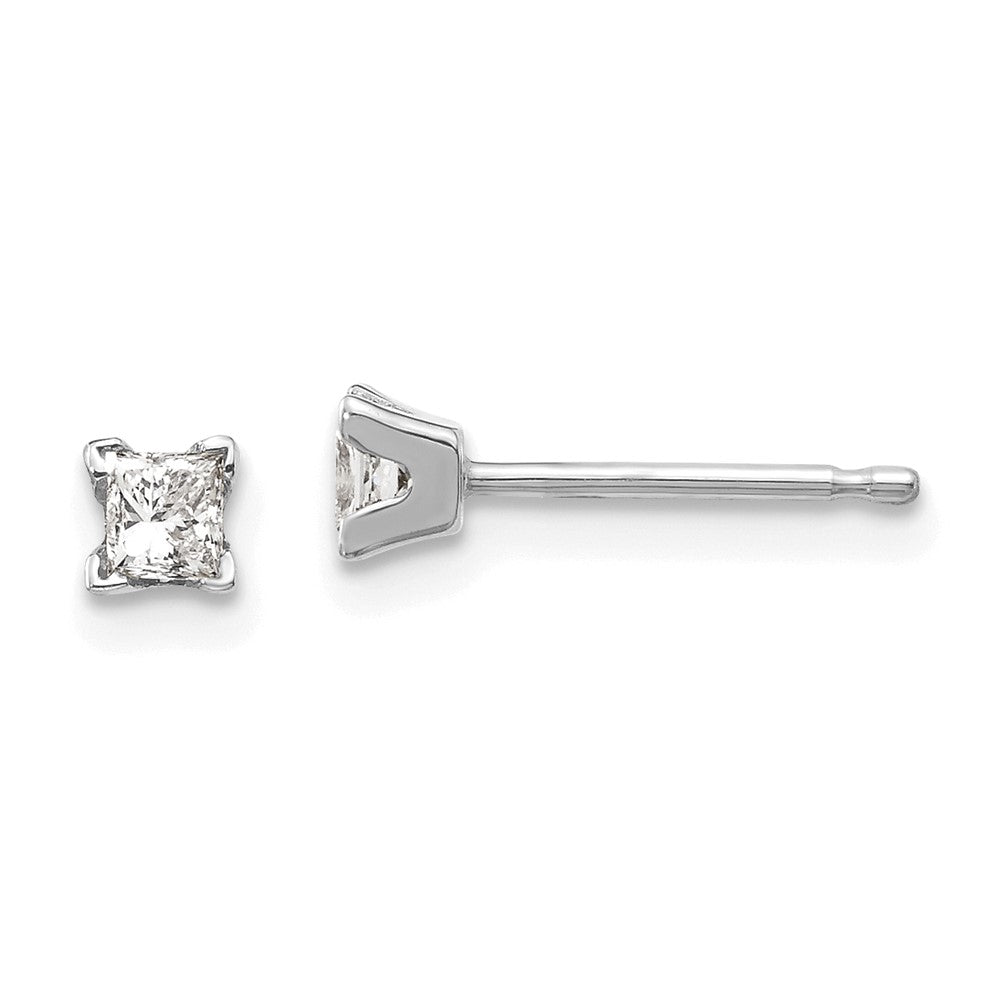 14k Princess-cut Diamond Stud Earrings