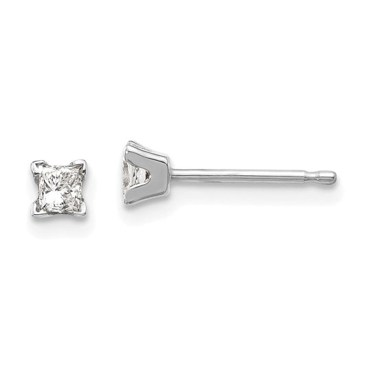 14k Princess-cut Diamond Stud Earrings