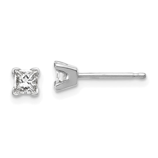 14k Princess-cut Diamond Stud Earrings