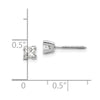 14k Princess-cut Diamond Stud Earrings