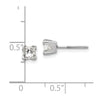 14k Princess-cut Diamond Stud Earrings