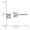 14k Princess-cut Diamond Stud Earrings