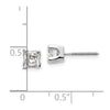 14k Princess-cut Diamond Stud Earrings