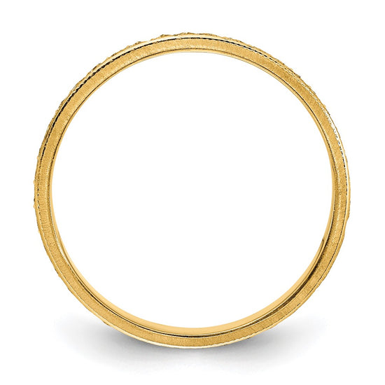 3mm Design Etched Wedding Band