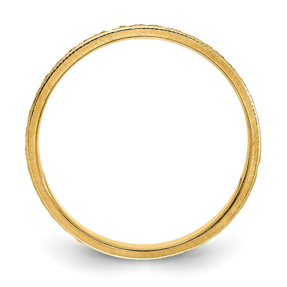 3mm Design Etched Wedding Band