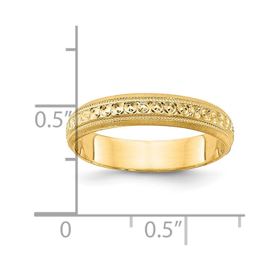 3mm Design Etched Wedding Band