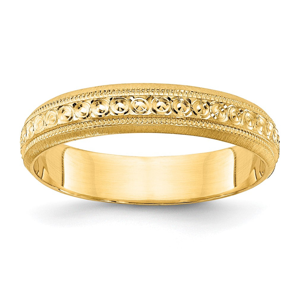 3mm Design Etched Wedding Band