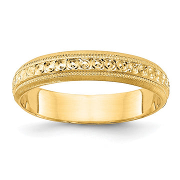 3mm Design Etched Wedding Band