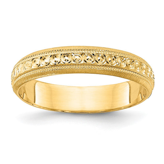 3mm Design Etched Wedding Band