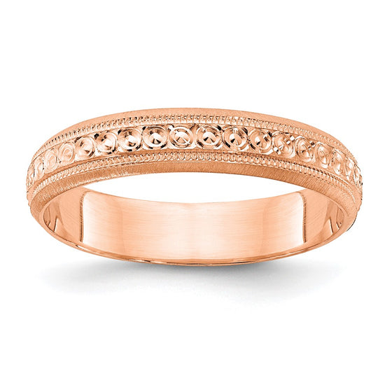 3mm Design Etched Wedding Band