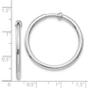 14k White Gold 2.5x25mm Polished Tube Hoop Non-pierced Earrings