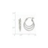 14k White Gold Triple Hoop Earrings